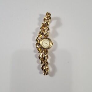 Pulsar Gold Tone Bracelet Watch Womens Quartz Champagne Dial Dress V232-0660